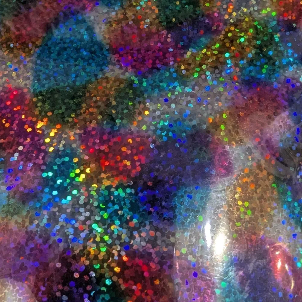 💎2/25 Holographic Rainbow Glitter Heat Transfer Vinyl 12x10 In - 6 Sheets Total